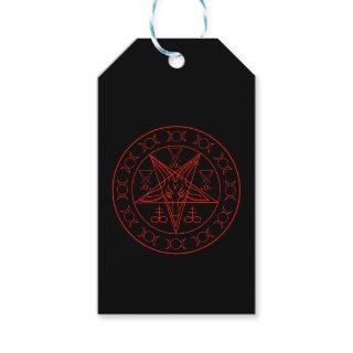 Sigil of Baphomet triple moon and sigil of lucifer Gift Tags