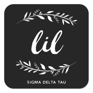 Sigma Delta Tau | Lil Wreath Square Sticker