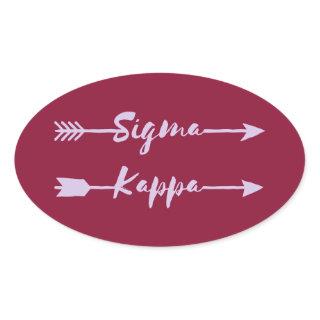 Sigma Kappa Arrow Oval Sticker