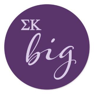 Sigma Kappa Big Script Classic Round Sticker
