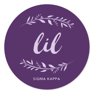 Sigma Kappa Lil Wreath Classic Round Sticker