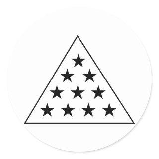 Sigma Pi Pyramid B+W Classic Round Sticker