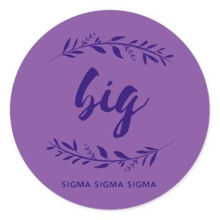 Sigma Sigma Sigma Big Wreath Classic Round Sticker