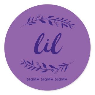 Sigma Sigma Sigma Lil Wreath Classic Round Sticker