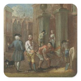 Sign for a Paviour, c.1725 (oil on panel) Square Sticker