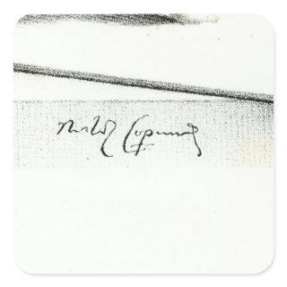 Signature of Nicolaus Copernicus Square Sticker