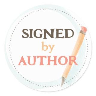 Signed By Author Sticker for Autographed Books