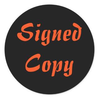 Signed Copy - Round Stickers (#60)