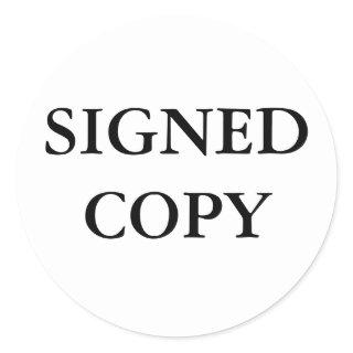 SIGNEDCOPY CLASSIC ROUND STICKER