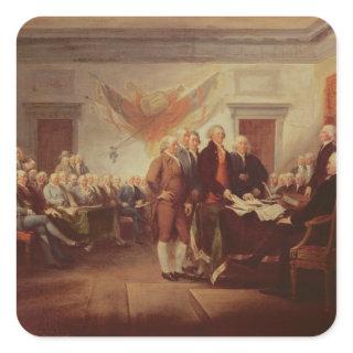 Signing the Declaration of Independence Square Sticker
