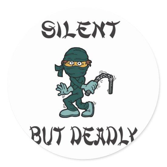 silent but deadly Ninja Fart Classic Round Sticker