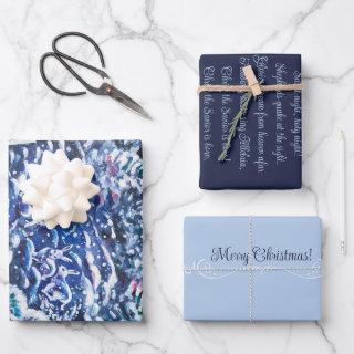 Silent Night Hand-painted Watercolor Winter Forest  Sheets