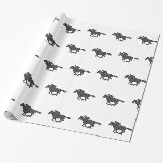 Silhouette horse jockey - Choose background color