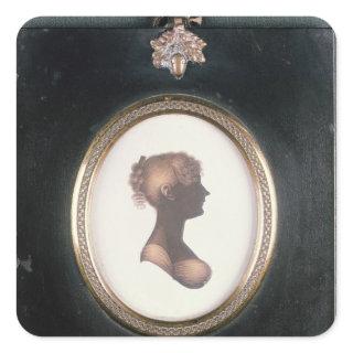 Silhouette of Cassandra Austen, c.1809 Square Sticker