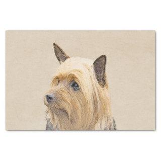Silky Terrier Painting - Cute Original Dog Art Tissue Paper