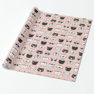 Silly Cat Faces Pattern