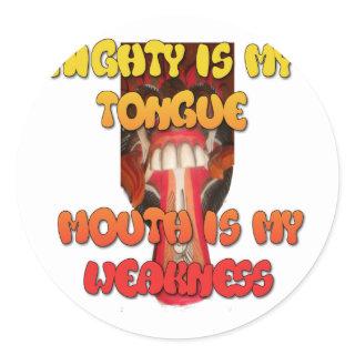 Silly Face: Tongue-Out Expression Humor Classic Round Sticker
