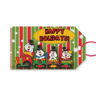 Silly Snowman Train | Christmas Gift Tags