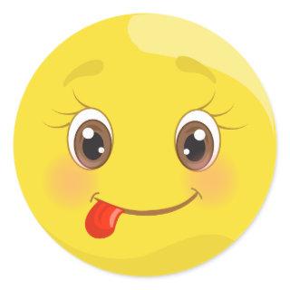 Silly Tongue Face Emoji Stickers