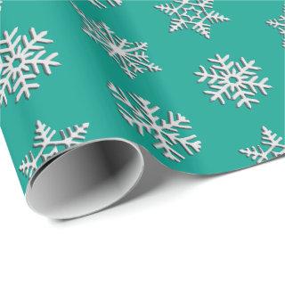 Silver 3-d snowflakes, Customizable Background
