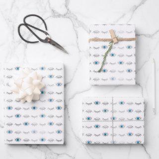 Silver Blue Evil Eye Eyelashes Nazar Mati Pattern   Sheets