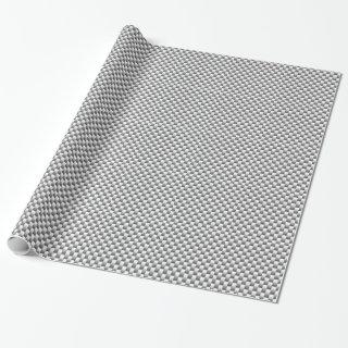 Silver Carbon Fiber Style Print