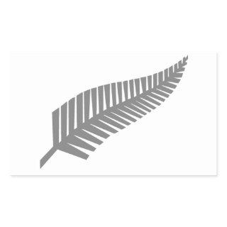 Silver Fern of New Zealand Rectangular Sticker
