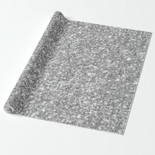 Silver glitter & white sparkles texture print