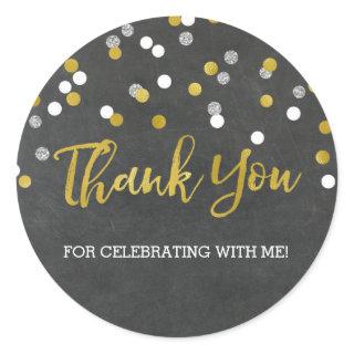 Silver Gold Birthday Thank You Custom Favor Tags
