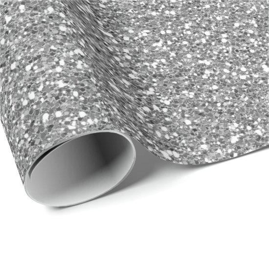 Silver Gray Glam Glitter Sparkly Minimal Delicate