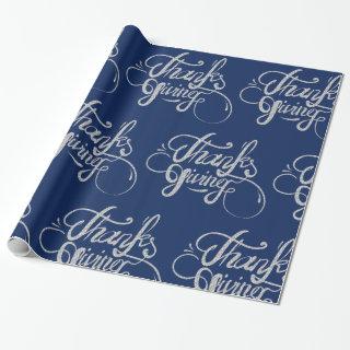 Silver Gray Text Design- Thanksgiving