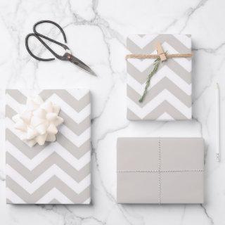 Silver Gray & White Thick Chevron Wedding Birthday  Sheets