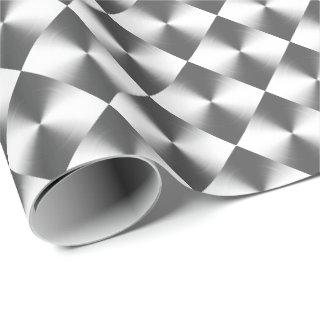 Silver Grey Gray Plaid Pattern