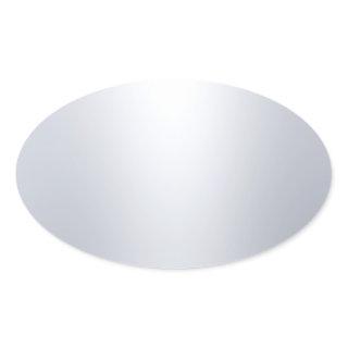 Silver Look Blank Template Elegant Glamour Trendy Oval Sticker
