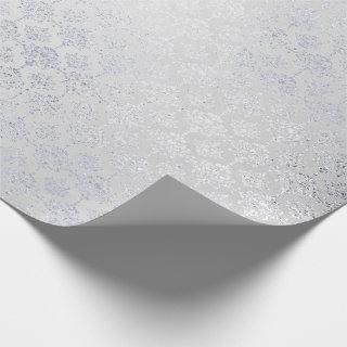 Silver Monochromatic Fairy Gray Royal Damask Flora