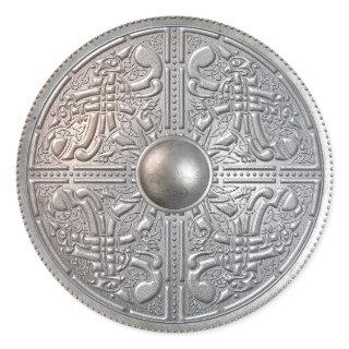 Silver Shield 14 Classic Round Sticker