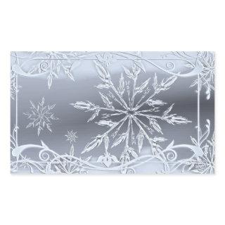 Silver snowflake sticker