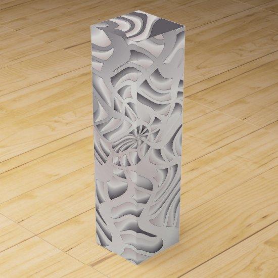 silver snowflake wine box