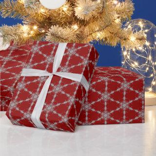 Silver Snowflakes On Red