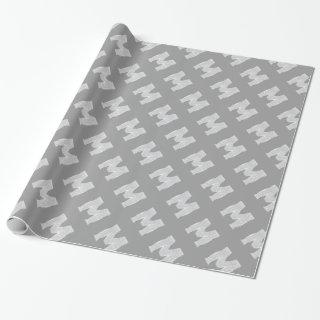 Silver Sparkle Letter M