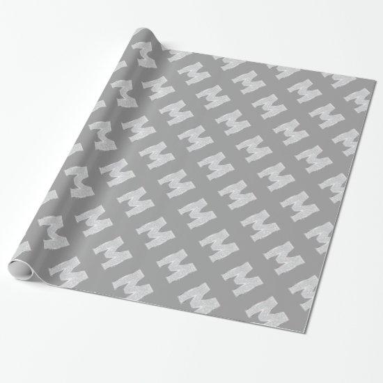 Silver Sparkle Letter M