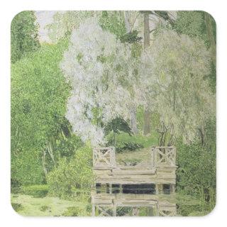 Silver White Willow, 1904 Square Sticker