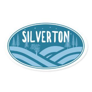 Silverton Colorado Outdoors Oval Sticker