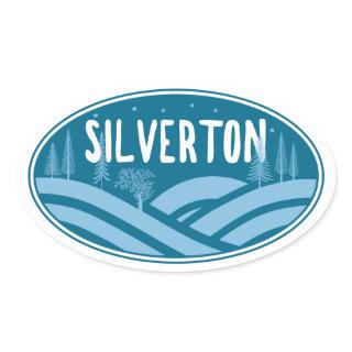 Silverton Colorado Outdoors Oval Sticker