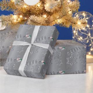 Silvery Reindeer & Santa Snowflakes