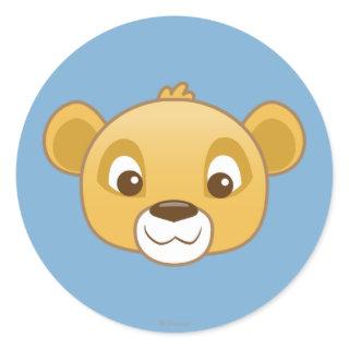 Simba Emoji Classic Round Sticker