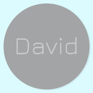 Simple 3 Dimensional Looking Text | Gray Classic Round Sticker