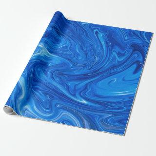 Simple and Elegant Blue Marble Abstract Artwork