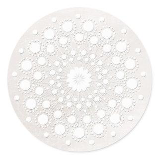 Simple and Elegant Hair Salon and Spa Off White Classic Round Sticker