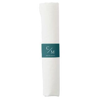 Simple and elegant monogram napkin bands